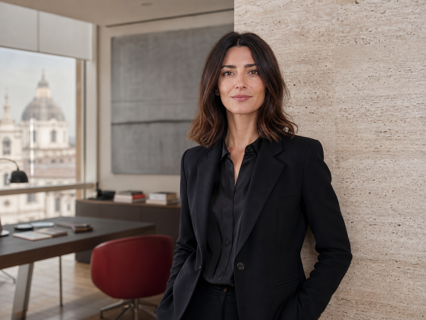 Ritratto editoriale in un ufficio romano